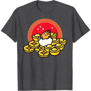 image:imageGudetama The Lazy Egg Happy Lunar New Year TShirtDark Heather Grey