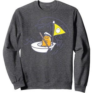 image:imageGudetama The Lazy Egg Sail Away Sweatshirt SweatshirtDark Heather Grey