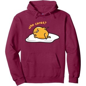 image:imageGudetama Who Cares Hoodie Pullover HoodieBurgundy