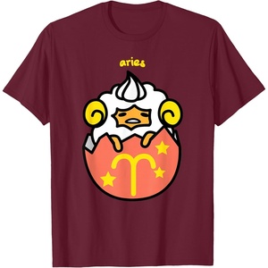 image:imageGudetama Zodiac Aries Tee Shirt TShirtBurgundy