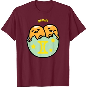 image:imageGudetama Zodiac Gemini Tee Shirt TShirtBurgundy