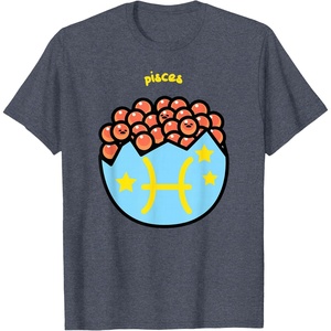 image:imageGudetama Zodiac Pisces Tee Shirt TShirtHeather Blue
