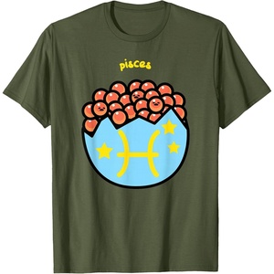 image:imageGudetama Zodiac Pisces Tee Shirt TShirtOlive Green
