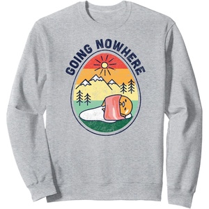 image:imageGudetama the Lazy Egg Camping Going Nowhere SweatshirtHeather Grey