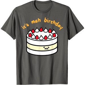 image:imageGudetama the Lazy Egg Its Meh Birthday Cake TShirtAsphalt Grey