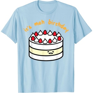 image:imageGudetama the Lazy Egg Its Meh Birthday Cake TShirtBaby Blue