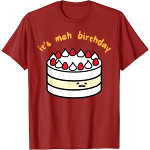 image:imageGudetama the Lazy Egg Its Meh Birthday Cake TShirtCranberry Red