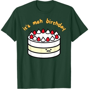 image:imageGudetama the Lazy Egg Its Meh Birthday Cake TShirtDark Green
