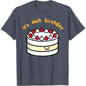image:imageGudetama the Lazy Egg Its Meh Birthday Cake TShirtHeather Blue