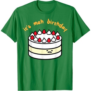 image:imageGudetama the Lazy Egg Its Meh Birthday Cake TShirtKelly Green