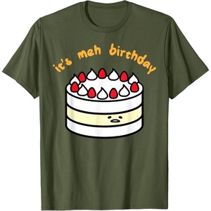 image:imageGudetama the Lazy Egg Its Meh Birthday Cake TShirtOlive Green