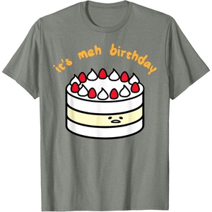 image:imageGudetama the Lazy Egg Its Meh Birthday Cake TShirtOlive Heather