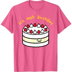 image:imageGudetama the Lazy Egg Its Meh Birthday Cake TShirtPink Heather