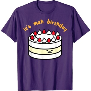 image:imageGudetama the Lazy Egg Its Meh Birthday Cake TShirtPurple