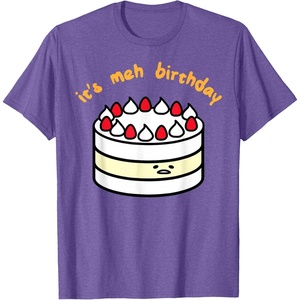 image:imageGudetama the Lazy Egg Its Meh Birthday Cake TShirtPurple Heather