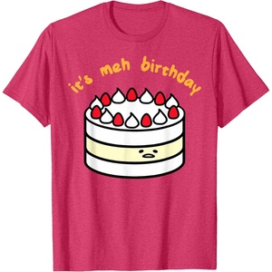 image:imageGudetama the Lazy Egg Its Meh Birthday Cake TShirtRed Heather