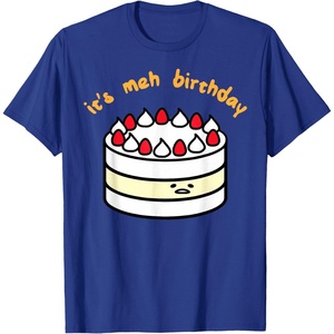 image:imageGudetama the Lazy Egg Its Meh Birthday Cake TShirtRoyal Blue