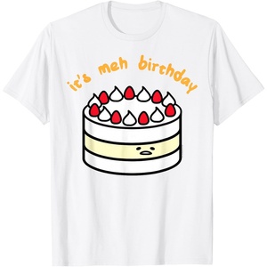 image:imageGudetama the Lazy Egg Its Meh Birthday Cake TShirtWhite