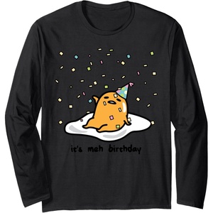 image:imageGudetama the Lazy Egg Its Meh my Birthday Confetti Party Long Sleeve TShirtBlack