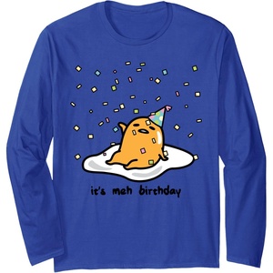 image:imageGudetama the Lazy Egg Its Meh my Birthday Confetti Party Long Sleeve TShirtRoyal Blue
