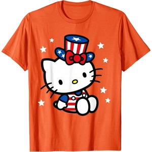 image:imageHello Kitty American 4th of July Tee Shirt TShirt for Women Girls Kids MenOrange