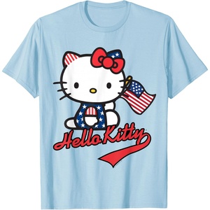 image:imageHello Kitty American Flag Tee Shirt TShirtBaby Blue