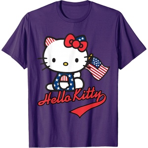 image:imageHello Kitty American Flag Tee Shirt TShirtPurple