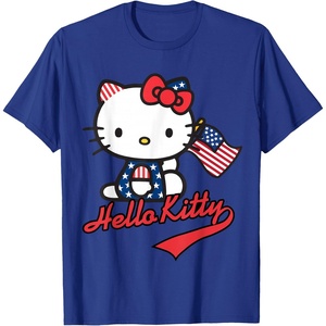 image:imageHello Kitty American Flag Tee Shirt TShirtRoyal Blue