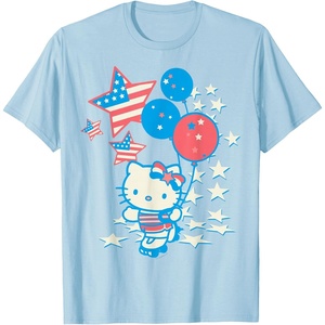 image:imageHello Kitty American Star Tee Shirt TShirtBaby Blue