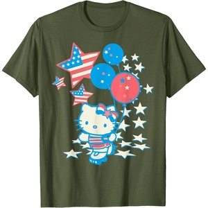 image:imageHello Kitty American Star Tee Shirt TShirtOlive Green