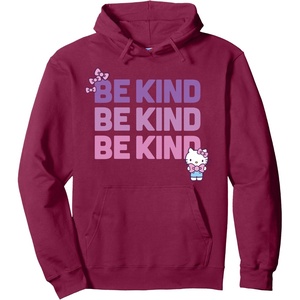 image:imageHello Kitty Be Kind Pullover HoodieBurgundy