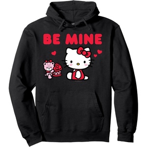 image:imageHello Kitty Be Mine Chocolates Valentines Pullover HoodieBlack