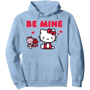 image:imageHello Kitty Be Mine Chocolates Valentines Pullover HoodieDusty Blue