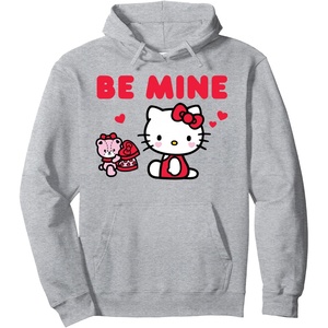 image:imageHello Kitty Be Mine Chocolates Valentines Pullover HoodieHeather Grey