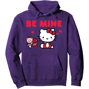 image:imageHello Kitty Be Mine Chocolates Valentines Pullover HoodiePurple