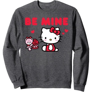 image:imageHello Kitty Be Mine Chocolates Valentines SweatshirtDark Heather Grey