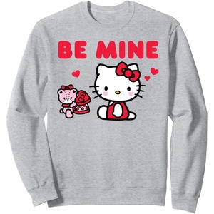 image:imageHello Kitty Be Mine Chocolates Valentines SweatshirtHeather Grey