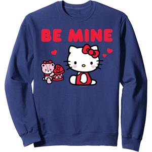 image:imageHello Kitty Be Mine Chocolates Valentines SweatshirtNavy Blue
