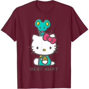 image:imageHello Kitty Best Aunt Tee Shirt TShirtBurgundy