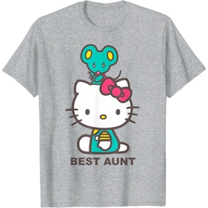 image:imageHello Kitty Best Aunt Tee Shirt TShirtHeather Grey