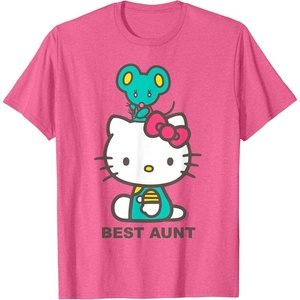 image:imageHello Kitty Best Aunt Tee Shirt TShirtPink Heather