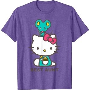 image:imageHello Kitty Best Aunt Tee Shirt TShirtPurple Heather