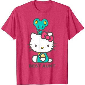 image:imageHello Kitty Best Aunt Tee Shirt TShirtRed Heather