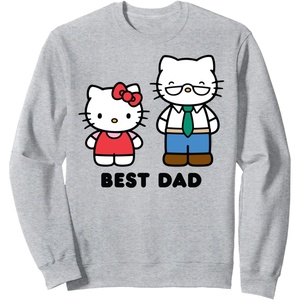 image:imageHello Kitty Best Dad Fathers Day SweatshirtHeather Grey