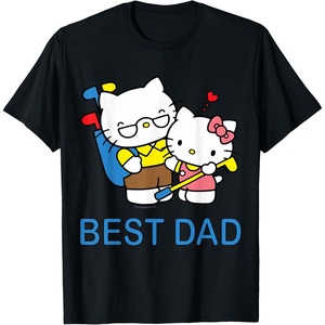 image:imageHello Kitty Best Dad Fathers Day Tee Shirt TShirtBlack