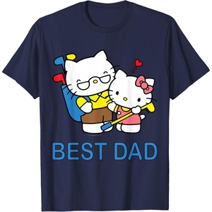 image:imageHello Kitty Best Dad Fathers Day Tee Shirt TShirtNavy Blue