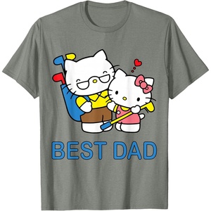 image:imageHello Kitty Best Dad Fathers Day Tee Shirt TShirtOlive Heather