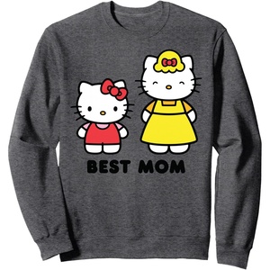 image:imageHello Kitty Best Mom Mothers Day SweatshirtDark Heather Grey