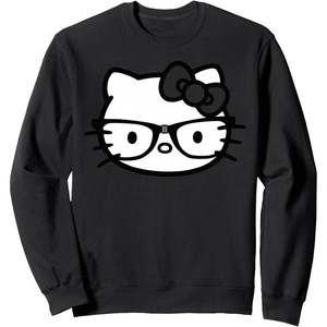 image:imageHello Kitty Black and White Nerd Glasses SweatshirtBlack