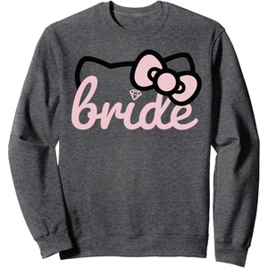 image:imageHello Kitty Bride Bridal Wedding SweatshirtDark Heather Grey